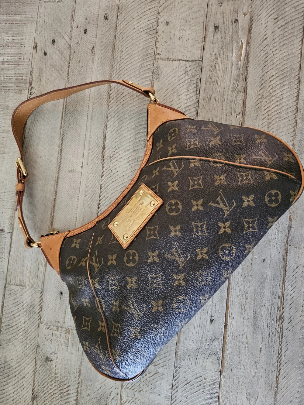 Louis Vuitton Thames GM Brown Monogram Canvas Hobo Bag